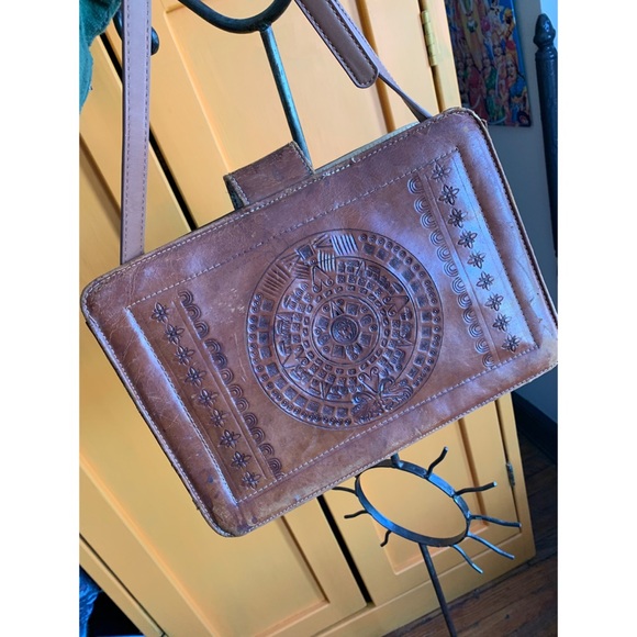 Vintage real leather purse - Picture 3 of 5